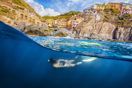 Italie, Ligurie, Parc National des Cinque Terre classé au Patrimoine Mondial de l'Unesco, Manarola